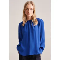 Shirtbluse »Schwarze Rose«, 3/4-Arm Rundhals Uni, Gr. XXL (44), Dunkelblau, , 70736835-44