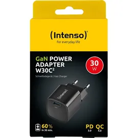 Intenso Power Adapter W30C2 GaN Schwarz 1x USB-C 30W