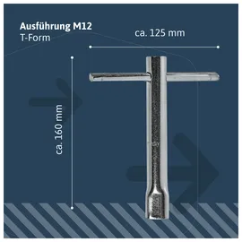 Dönges Steckschlüssel für Absperrpfosten, Dreikant M12