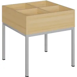 Büchertrog, 4 Fächer, Stahlgestell