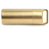 BE-TOOL Wasserdichte Pillendose von BE-TOOL, 1 Stück, kleine Tasche, Pillenbehälter aus Metall, tragbar, Reise-Pillenhalter für Schlüsselanhänger, Pillenanhänger, Gold, klein