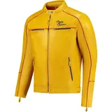 Rusty Stitches Chase, Lederjacke - Gelb/Schwarz - S