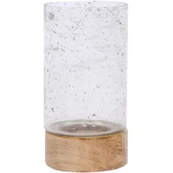 Windlicht Ø 10 cm Holz Braun M (Medium)
