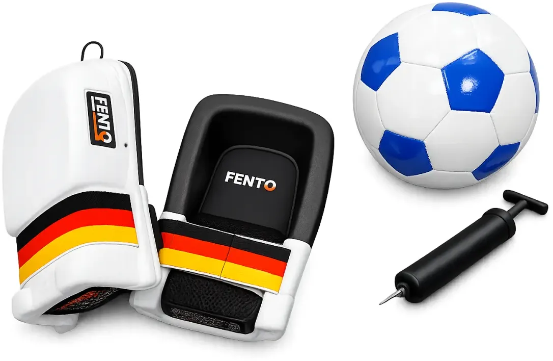 WM Sonderedition - FENTO 200 Pro / FENTO Original Knieschoner + Fußball und Luftpumpe | 