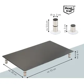 bremermann Abdeckplatte 2er Set 30 x 6 x 52 cm schwarz