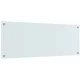 vidaXL Küchenrückwand Weiß 110x40x0,6 cm Hartglas