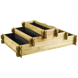 Lärche Holz Hochbeet 80x80 Pflanzkasten Garten Pflanzbeet Gemüse Kräuter Beet