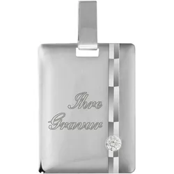 trendor 87356 Herren-Anhänger mit Namen 925 Silber Gravurplatte 20x14,5 mm