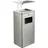 Wesco Standascher mit Dach edelstahl matt 19 Liter Volumen, inkl. Sieb und Dach, Edelstahl-Einsatz, wetterfest, Outdoor geeignet