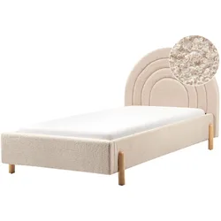 Kinderbett Bouclé ANET 90 x 200 cm Beige