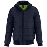B & C Superhood navy/Neon Green 3XL