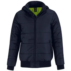 B & C Superhood navy/Neon Green 3XL