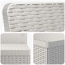 vidaXL 4-Sitzer Garten Sofa Rattan Look 0 x 0 x 0 cm Weiß