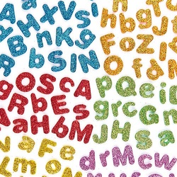 Selbstklebende Schaumstoff-Glitzer-Buchstaben (pro Set 850) Bastelbedarf Verzierung & Dekorationen