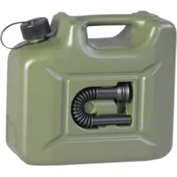 Hünersdorff Kraftstoff-Kanister PROFI (UN) 10 L oliv,UN-Zulassung,HDPE,schwarzes Zubehör