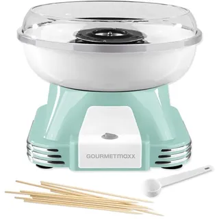GOURMETmaxx Zuckerwatte-Maschine - in nostalgischem Retro-Design - 500 W - mint/weiß
