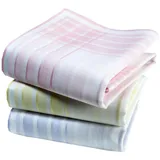 Taschentücher aus Stoff, Damen, Premium, 100 % gekämmte Baumwolle, 35 cm x 35 cm, 3 Stück, Modell P02 - 35cm x 35cm