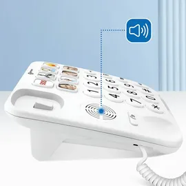 Geemarc Geemarc, Seniorentelefon Verstärkt mit Fototasten - weiss, Telefon, Weiss
