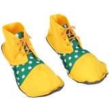 BESTOYARD Ein Paar Unisex-durchschnittliche Größe Clown Schuhe Dot Clown Schuhe Kostüm für Erwachsene (Gelb und Grün)