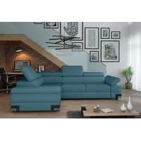 99rooms Riola Ecksofa Velours Jasmine Türkis Links