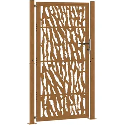 vidaXL Gartentor 105x180 cm Wetterfester Stahl Spurendesign
