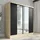 A&J MöbelLand Schiebetürenschrank DUO 200 x 215 x 59,5 cm Weiß/Schwarz