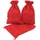 Frau WUNDERVoll® 12 Geschenksäckchen rot 15 x 10 cm Baumwolle Adventskalender Säckchen Stoffbeutel zum Basteln und befüllen Gastgeschenk Hochzeit