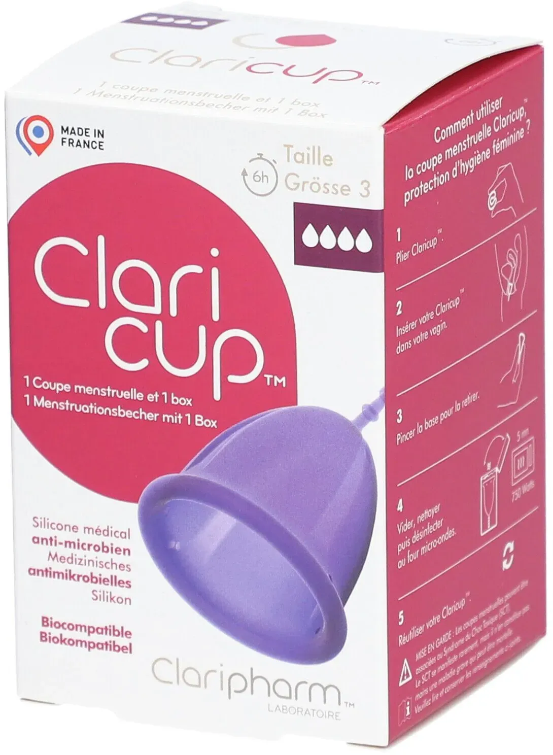 Clari cupTM Menstruationstasse Gr. 3