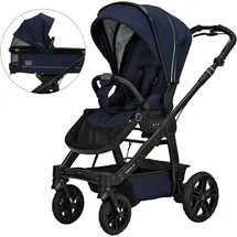 Hartan Kombi-Kinderwagen »Rock it Outdoor, mit Handbremse«, Lieferung ohne Adapter; Made in Germany, blau