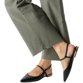 TAMARIS Damen Sling Pump mit Blockabsatz Leder, schwarz, 38