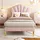 Flieks Polsterbett 90 x 200 cm Massivholz rosa