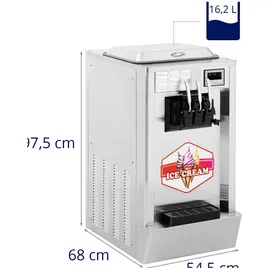 Royal Catering Softeismaschine 23 l/h 1640 W LED 3 Sorten -