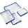 FolderSys Reißverschlussbeutel A4 transparent/blau 0,5 mm, 1 St.