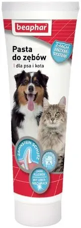 BEAPHAR-Teeth Paste 100G - Zahnpasta mit Lebergeschmack für Hunde und Katzen (Rabatt für Stammkunden 3%)