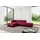 altdecor Eckcouch Samt 2-Sitzer Bordeauxrot