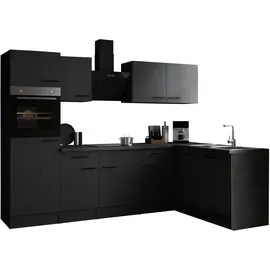Respekta Winkelküche L-Form 280 x 172 cm Grau Matt