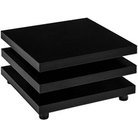 STILISTA Couchtisch Wohnzimmertisch Beistelltisch Sofatisch, 360° schwenkbare Tischplatten, Cube-Design, Farb- und Größenwahl schwarz 73cm x 73cm - 35,00 cm
