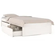vidaXL Bett mit Schubladen 75 x 190 cm Weiß