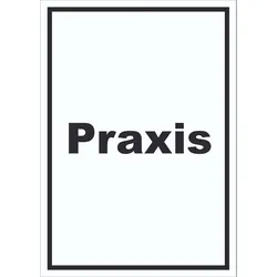 Praxis Schild mit Text Arzt Gesundheit hochkant A5 (148x210mm)