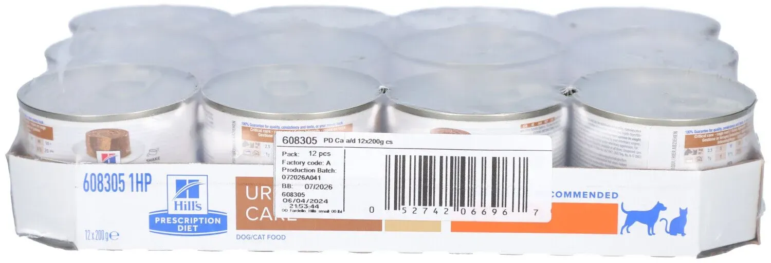 Hills Prescription Diet Urgent Care a/d Chiens & Chats