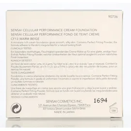 Sensai Cellular Performance Cream Foundation LSF 15 CF13 warm beige 30 ml