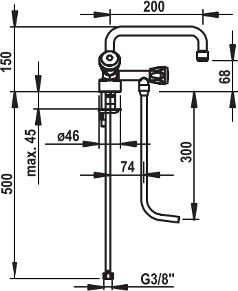 Mitigeur basse pression Hefa 1B