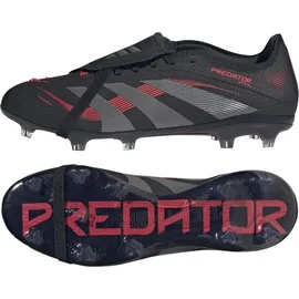 adidas Predator Pro FT FG Herren, - schwarz/rot/silber-44 2⁄3
