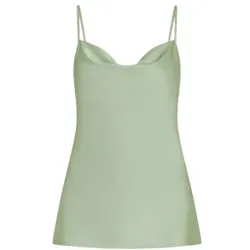 Marella für Damen. 2513161022200 Satin Camisole Oberteil Fransengrün (38), Lässig, Acrylglas, Ärmellos / Hosenträger