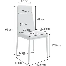 Vicco Esszimmerstuhl Grand Kunststoff weiß 4er Set