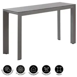 Dehner Chicago Balkontisch 42 x 133,5 x 75 cm Grau 