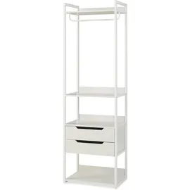 [en.casa] Standgarderobe Jässaatka 200 x 61 x 40 cm Grau