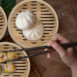 Relaxdays Bambus Dampfgarer 3 Etagen, 24 cm