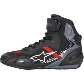 Alpinestars Faster-3 Rideknit Motorradschuhe Grau/Rot/Schwarz 45,5