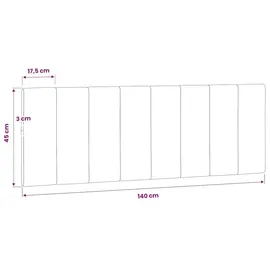 vidaXL Kopfteil-Kissen "Hanko" Dunkelgrau 140 cm Samt